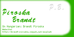 piroska brandt business card